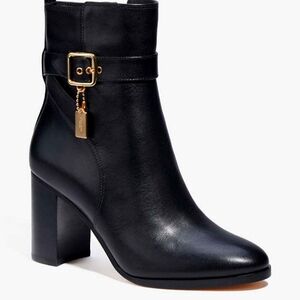 Coach Olivia Bootie Black Leather Size 8